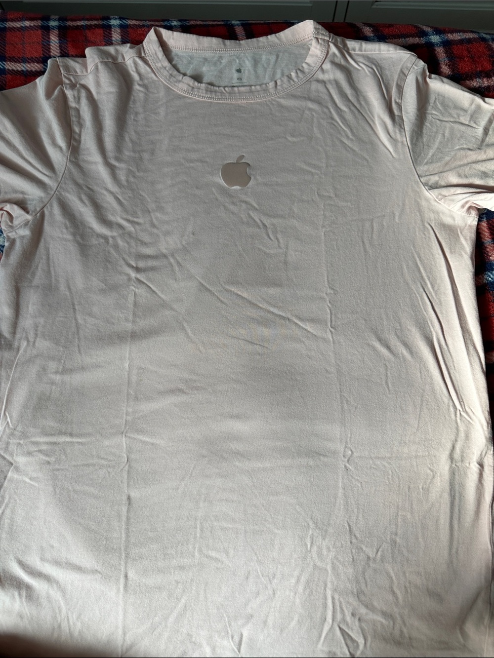 Apple Pale Pink Men's Short-Sleeve Crew Neck T-Shirt